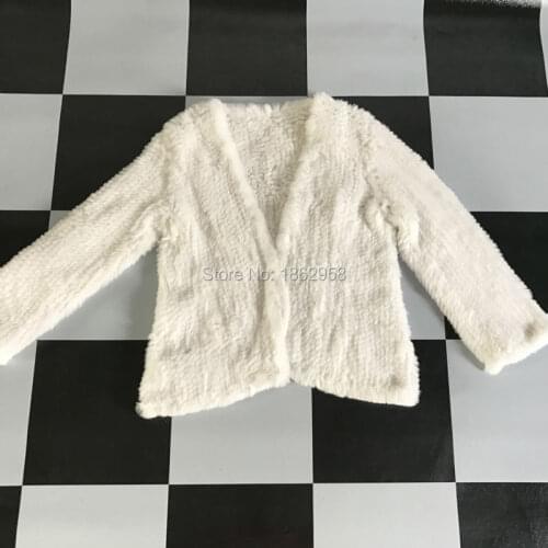 SJ412-01 Rabbit Jacket Australia 2019 Winter Collection Popular 1*1 Knit Rabbit Coat