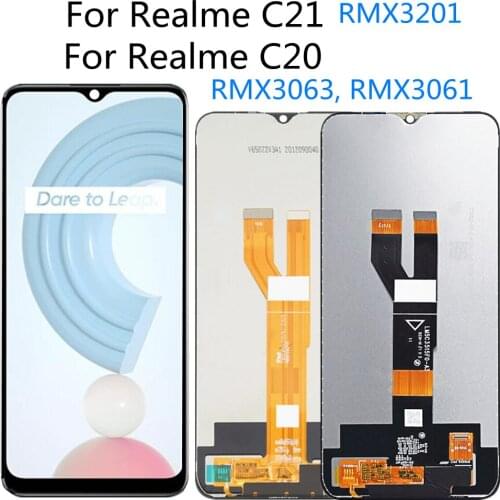 For OPPO Realme C20 RMX3063, RMX3061 LCD Display Touch Panel Digitizer Screen Replacement For Realme C21 RMX3201 LCD Display