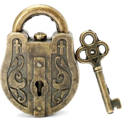 Vintage Metal Cast God Lock Key Puzzle Toy IQ&EQ Mind Brain Teaser Souptoys Gift Intellectual Educational For Children Adult
