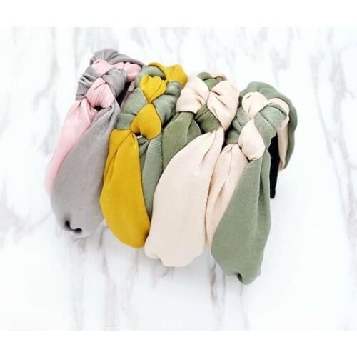 New Fashion Simple Cross Bow Patchwork Women Elegant Elastic Headband Hair Holder Ornament Bandanas Hair Accessories Hairbands