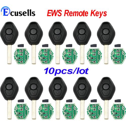 10PCS* Remote Key 3 Button For BMW 3 5 7 SERIES E38 E39 E46 315MHZ/433MHZ HU92 blade +ID44 Chip