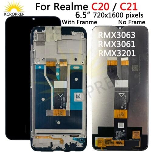 2021 Original 6.5 inch For Oppo Realme C20 LCD DIsplay Touch Screen Digitizer Panel Assembly Replacement For Realme C21 display