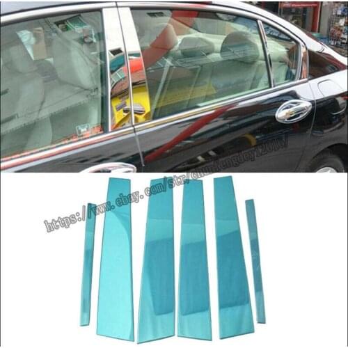 For 1998-2002 Honda Accord stainless steel Window Pillar Post Cover Trim 6pcs
