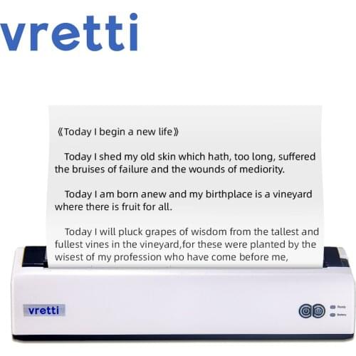 Vretti P8101b Thermal Receipt Printer 220mm Bluetooth USB Port For Home Office Small Portable Long Lasting Life Thermal Printer