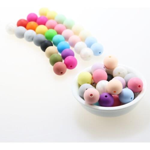 BPA FREE 10mm 100pc Silicone Beads Round Baby Teether Eco-friendly BPA Free Baby Teething Pacifier Chain Bead silicone rodents