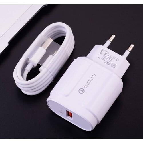 Alcatel A7 5v 3x Meizu M8 M3S Phone Fast Charger 9V 3A USB Adapter Type C Micro Charge Phone Cable For Xiaomi POCO X3 Redmi 9C 7