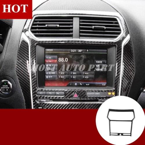 Carbon Fiber Center GPS Navigation & Air Vent Cover For Ford Explorer 2016-2018 Car accesories interior Car decoration