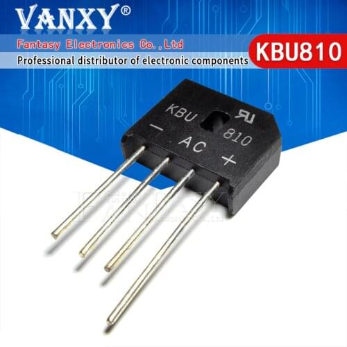 10PCS KBU810 KBU-810 8A 1000V diode bridge rectifier new and original IC