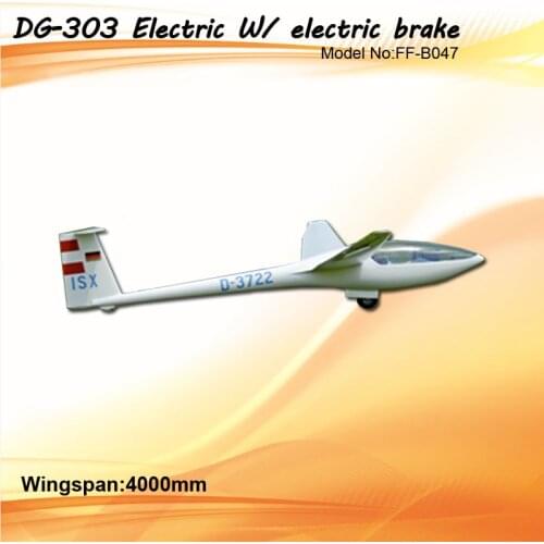 Flyfly Hobby 4m Wingspan Huge Sailplane DG303 Glider and Electric with Brake Version FF-B046 B047