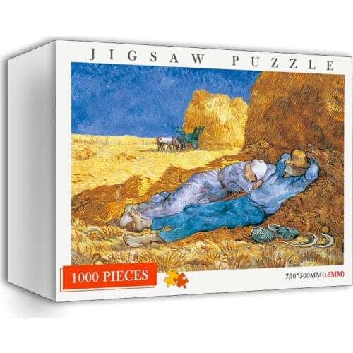 Jigsaw Puzzle 1000 Pieces Wooden Adults Oil Painting Puzzles DIY Assembly Adults Kids Art Painting Wooden 1000 Pieces Puzzles