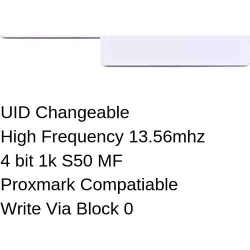 Gen2 Perfect MF 1k S50 UID Changeable Block 0 Rewritable Thin Card