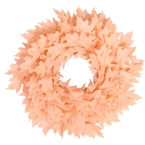 The Simulation Leaves Wreath Artificial Leaf Plastic Ring Dried Flower Ornaments Harvest Thanksgiving Christmas Decorative