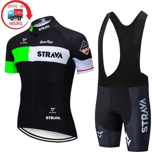 STRAVA Cycling Sets Bike uniform Summer Cycling Jersey Set Road Bicycle Jerseys MTB Bicycle Wear Breathable Cycling Clothing