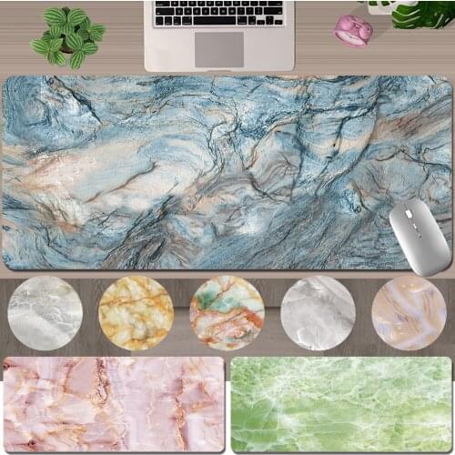 Mouse Mat PU Leather Marble Pattern Series Waterproof Anti-skid Mouse Pad Large 30x60cm 30x80cm Cheap Mousepad Gamer