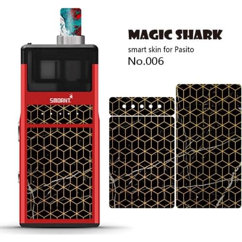 Magic Shark Hot Sale Shark Winter Coming Stone Print Vape Case Pod Cover Film Sticker for Smoant Pasito