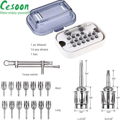 1Set Dental Universal Restoration Implant Tool Kit Implantation Wrench Repair Instrument Implant Screwdriver Dentistry Tools