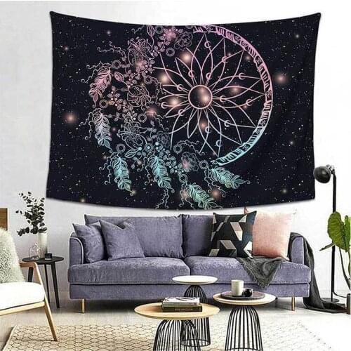 Wall tapestry Background cloth Feather wall carpet hanging Home Decor Beach