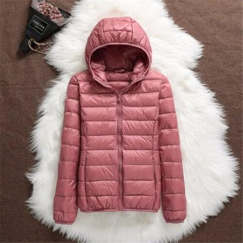 2021 New Women Thin Down Jacket White Duck Down Ultralight Jackets Autumn And Winter Warm Coats Portable Outwear