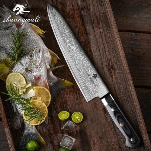 Chef Gyuto Knive 67 Layer VG10 Damascus Steel Cleaver Kitchen Knife Utility Slicing Butcher Knifes Cook Tool With Micarta Handle