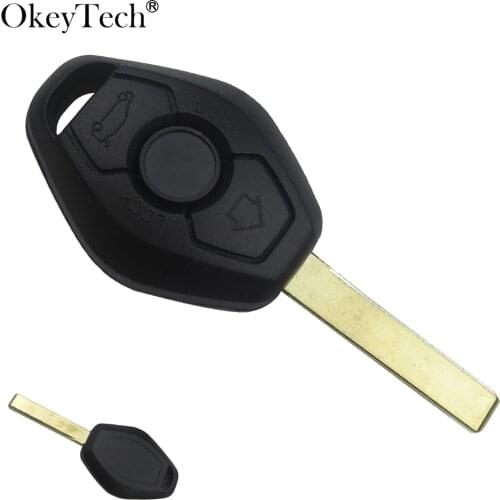 Okeytech 20pcs/lot High Quality 3 Buttons Remote Key Shell 2 track no words For BMW 3 5 7 SERIES Z4 X3 X5 M5 325i E38 E39 E46