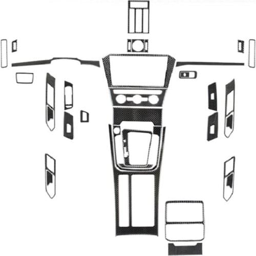 Fit For VW Arteon CC 2017-2019 Modified Special Carbon Fiber Interior Gear Shift Center Control Decoration Suit Car Accessories