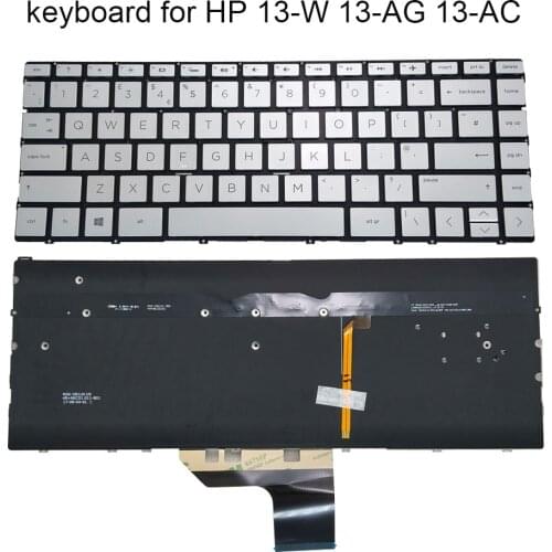 Genuine backlit keyboard UK for HP Spectre X360 13-W 13-ag 13-aE 13-AC GB notebook keyboards laptop backlight sales 9Z.NECBQ.31E