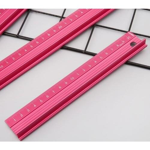 Professional Aluminum Alloy Straight Ruler Protective Scale Measuring Engineers Drawing Tool 20/30/45cm