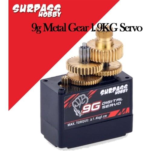 SURPASS Hobby S0009M 9g Metal Gear 1.9KG Servo for RC Airplane Robot Car Boat Duct Plane