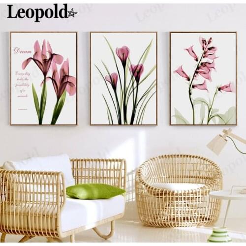 Modern Pink Floral Canvas Poster Calla Flower Painting Wall Art Nordic Living Room Bedroom Home Decoration Accessories