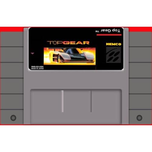 Top Gear 16 bit Big Gray Game Card For USA NTSC Game Player