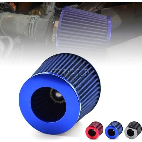 Universal Car Air Filters Cleaner Performance High Flow Cold Intake Filter Induction Kit Sport Power Mesh Cone 76MM 3"
