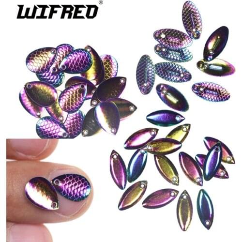 Wifreo 10pcs Fly Fishing Spoon Lures Spinner Baits Blade For Trout Panfish Fly Fishing DIY Fising Lure Accessories