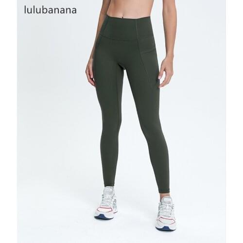 Womens Yoga Pants Soft Touching Fabric Workout Yoga Leggings with Pocket High Waisted Second Skin Feeling Yoga Leggings Black