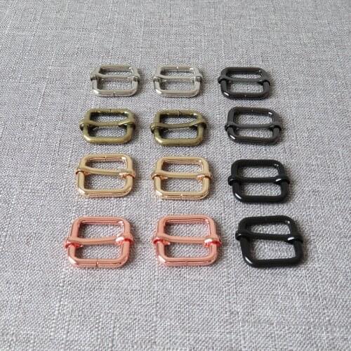 1 pcs 20mm webbing metal ribbon slider adjuster bag handbag dog collar sewing garment accessory straps belt buckle good quality
