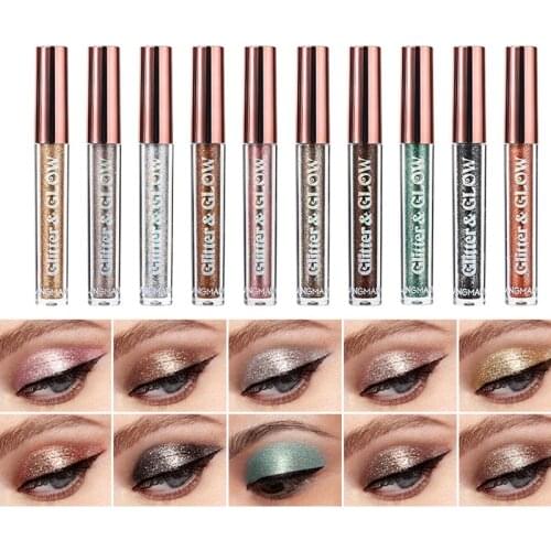 10pcs Diamond Glitter Liquid Eyeshadow Set Liquid Eye Shadow Makeup Pigment Eyes Makeup Cosmetic Set