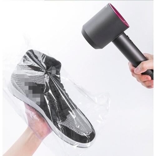 100 Pcs PVC Shoe Bag Heat Shrink Film Wrap Organizer Bag Retail Seal Packing Bag Clear Plastic Polybag Gift Cosmetics Packaging
