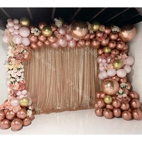 134pcs DIY Macaron Balloon Garland Arch Birthday Party Global 4D ROSE GOLD Wedding Birthday Balloon Baby Shower Decoration