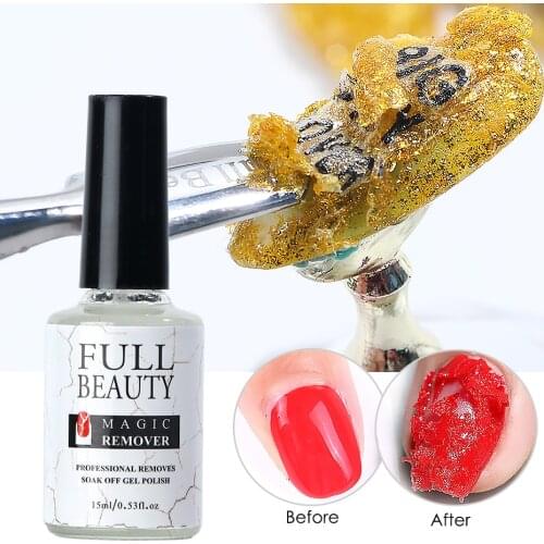 15ml Magic Remover Gel Nail Polish Burst Fast Remover Soak off Cleaner Varnish Sticky Layer Nail Degreaser Manicure Tools TR1038