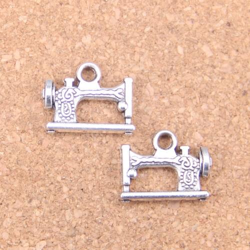 58pcs Charms vintage treadle sewing machine 20x15mm Antique Pendants,Vintage Tibetan Silver Jewelry,DIY for bracelet necklace