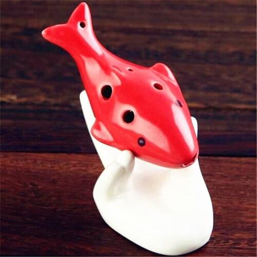6 Hole Cartoon Ocarina Dolphin/river snail/sea snail alto Flauta Childrens Toy Handmade Mini Ocarina Flutes Musical Instruments