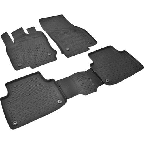Roxform Car In-4.5D Mop Black Auto Mat Interior Accessories Tuning For VW Tiguan 2016 2017 2018 2019 2020 2021