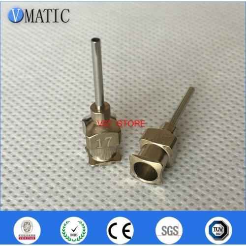 Free Shipping 12Pcs 0.5'' Tip Length 17G Glue Dispensing Stainless Steel Metal Needle Tips 1/2 Inch