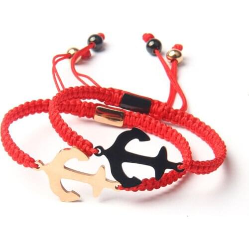 Couples Sets Bracelets Beads Stainless Steel New Rope Chain Ailatu Hand-made Present, Gift , Accessories Men Anchor Strand
