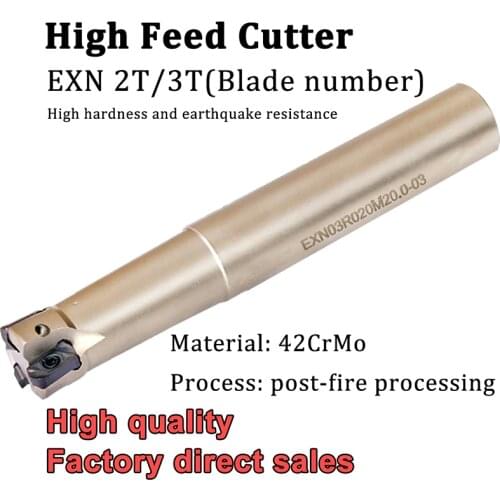 EXN03R 16/20/25 MM High Feed Cutter Milling Holder CNC Cutting Tool Precision Miller Cutter Shank Bar for LNMU03 Inserts