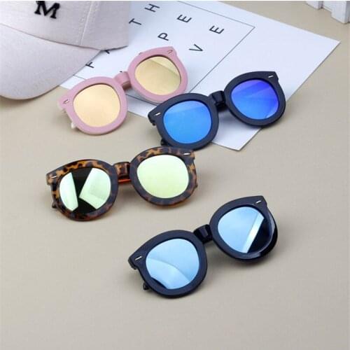 KRMDING kids sunglasses wide-brimmed childrens glasses colorful baby sunglasses boy glasses big round frame beach girl Oculos
