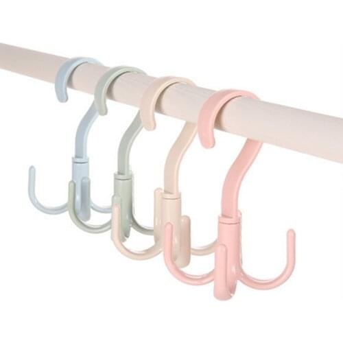 Home Plastic Hook Tie Scarf Scarf Coat Rack Rotate 4 Claw Multipurpose Hanger Shoe Rack