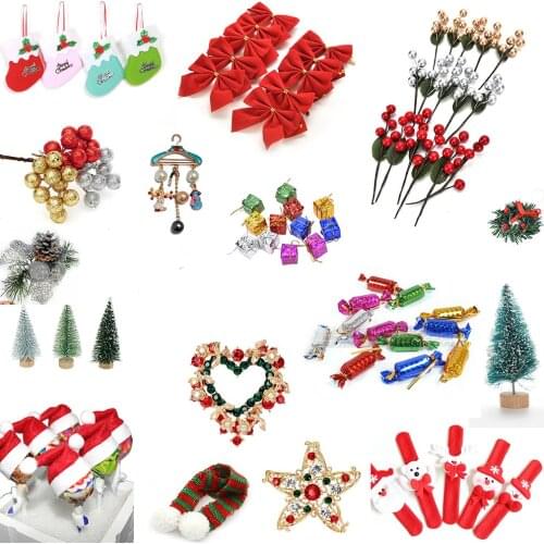 Hot Sale Christmas Wreaths Sticker Lollipop Cover Tops Pendants Miniature Xmas Tree Hanging Ornament Home Decoraitons