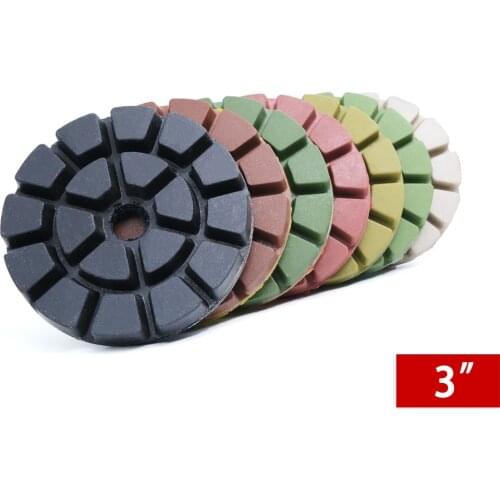 3Pcs 80mm Resin Bond Diamond Floor Abrasive Block 3 Inch Wet Use Concrete Polishing Pads For Concrete and Stone