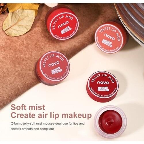 Mousse Canned Lip Mud Lip Glaze Velvet Matte Lipstick Not Greasy Fine Smooth Waterproof Not Stick Sweatproof Long-lasting TSLM1