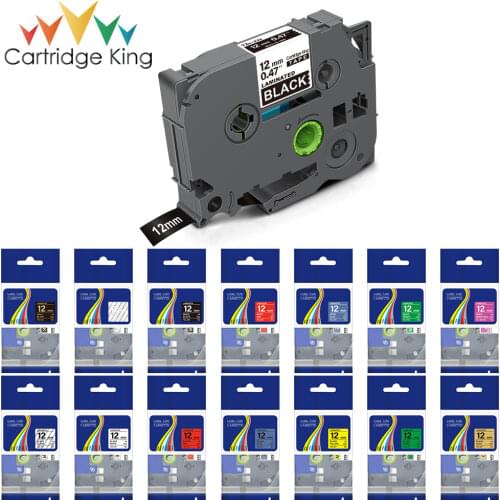 12mm tze 335 Cassette Cartridge Ribbon tze-335 Brother Laminated Tape Replace for Brother P-touch Label Printers White on Black